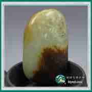 新疆和田玉籽料红皮青白玉原石挂件1501253号